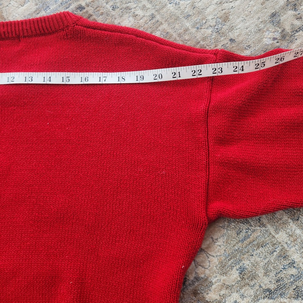 Mickey's Golf Club Aureus Sweater Unisex Medium Red Vintage Disney Knit EUC - Picture 7 of 7